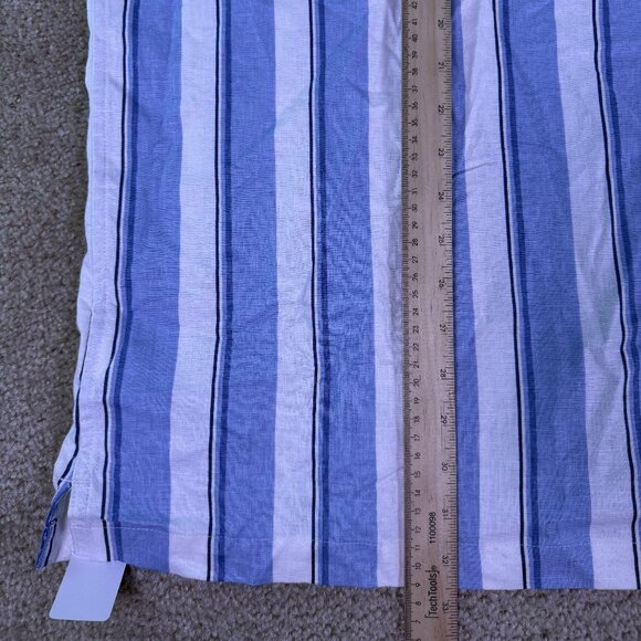 Gap Linen Blend Shirt Womens Size XL Blue Striped Button Short Sleeve NWT E858 - Picture 9 of 10